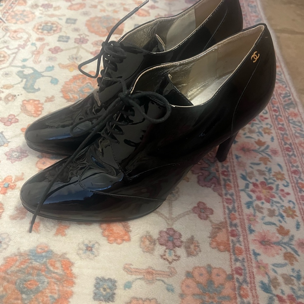 CHANEL Black High Heel Shoes